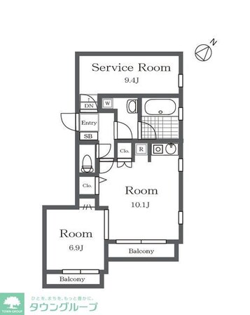バティール喜多見の物件間取画像